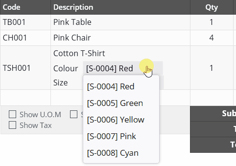 Animation of Product Variation