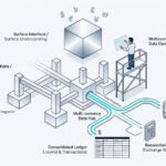 Isometric infographic of a multi-currency accounting system, showing data flowing from deep foundations to consolidated ledger, reconciliation, and final closing accounts.