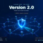 Cloudby Core version 2.0: a glowing shield at the centre of a ring of servers, with PHP 8.3, Laravel 13, fleet watchdog and page speed from 90 ms to 22 ms